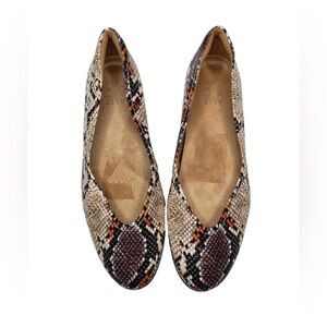 Naturalizer | Vivienne Snake Print Vegan Leather Almond Toe Flats Women's 8
